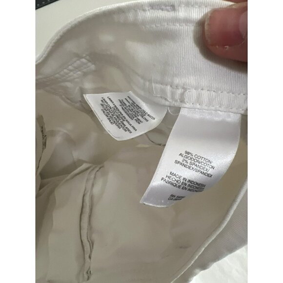 Jones New York Stretch SZ 14 Sport Bermuda White Shorts Cotton Spandex - Picture 6 of 8